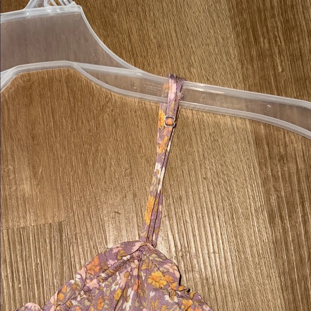 Floral Mini Dress in Brown and Yellow